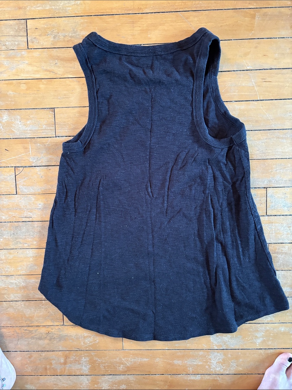 Black Ribbed Tank Top - Picture 4 of 4
